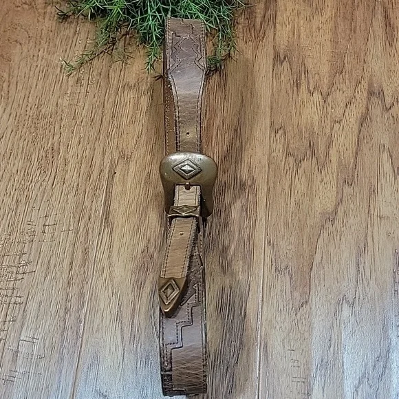 Nocona Copper & Leather Belt 28 - Picture 6 of 12